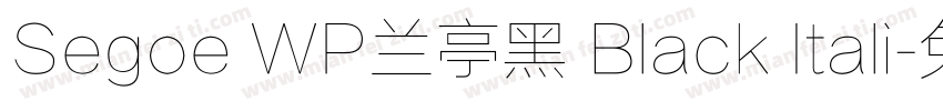 Segoe WP兰亭黑 Black Itali字体转换